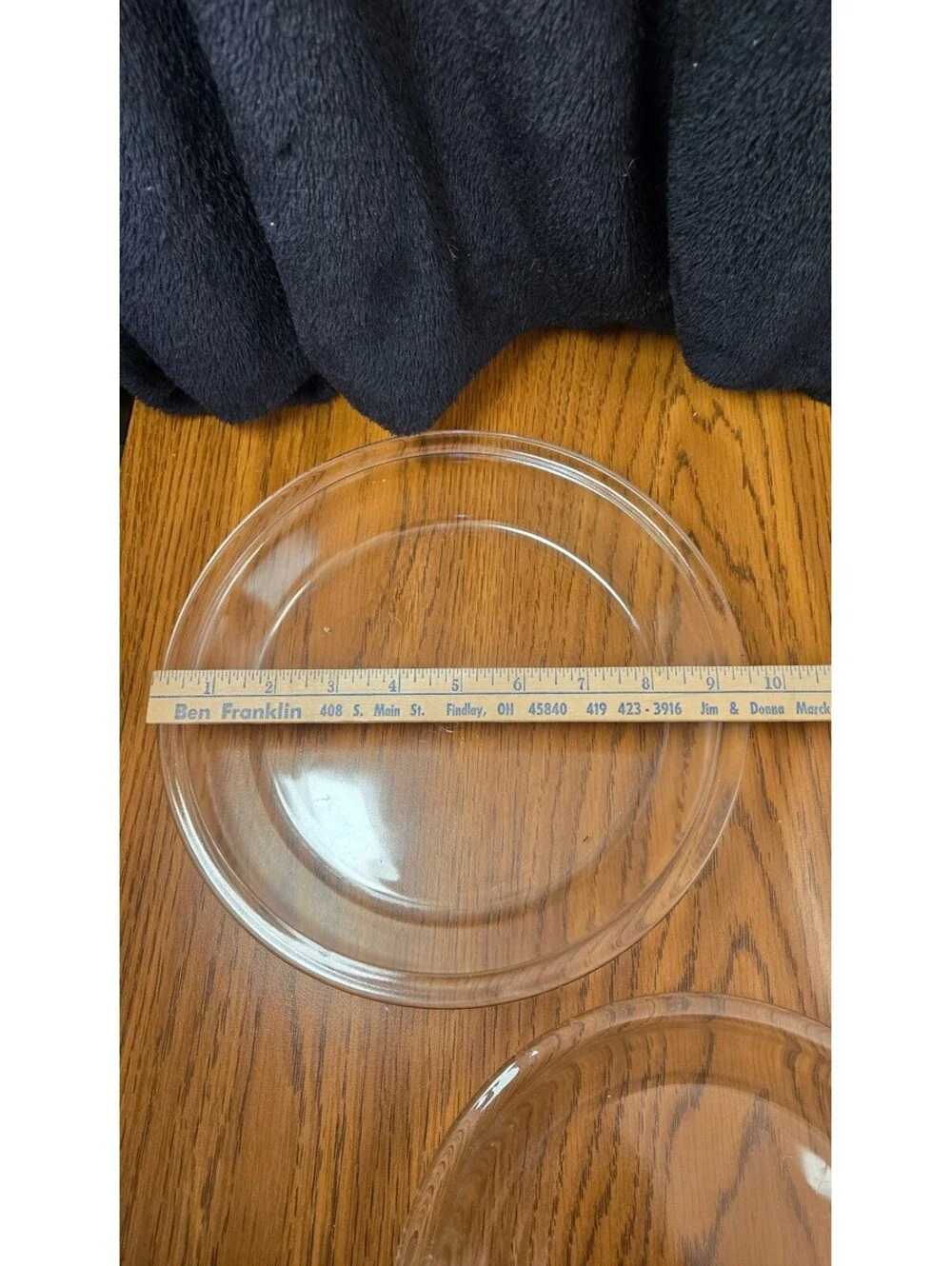 Set of 2 Vintage Pyrex 1 Fireking Clear Glass Pie Plates